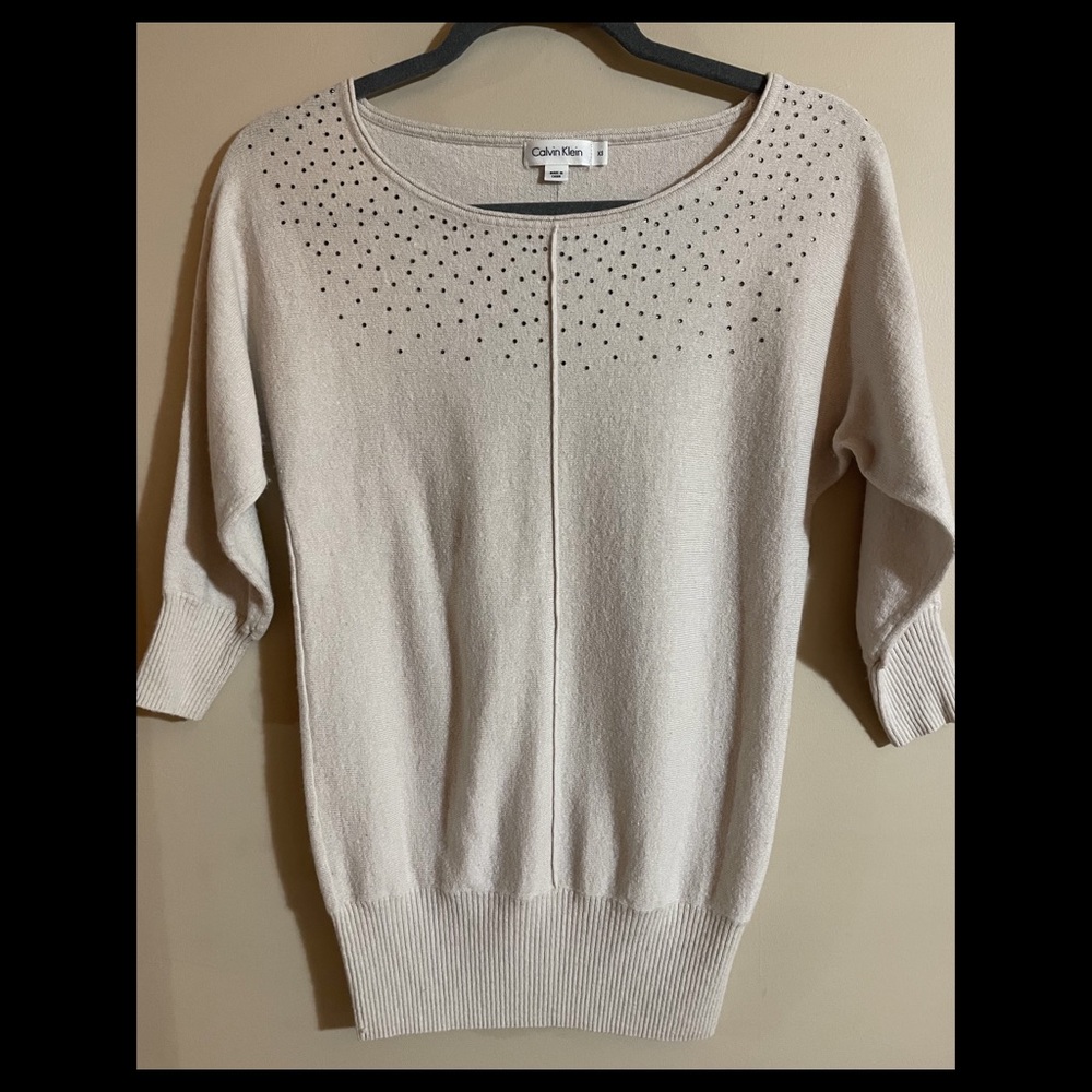 Calvin Klein Sweater with Swarovski Crystals - Size XSmall
